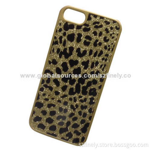 Glitter PC case for iPhone 5/5S, sticker glitter sheet on the surface groove, shiny and fashionable